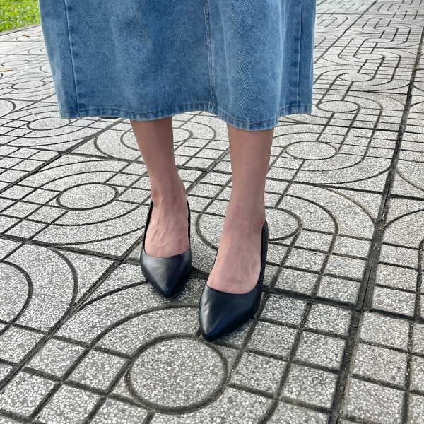 Giày Cao Gót Mũi Nhọn Gót Trụ Sang Trọng - Ảnh 4